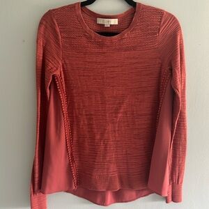 Loft Mixed Media Flowy Top